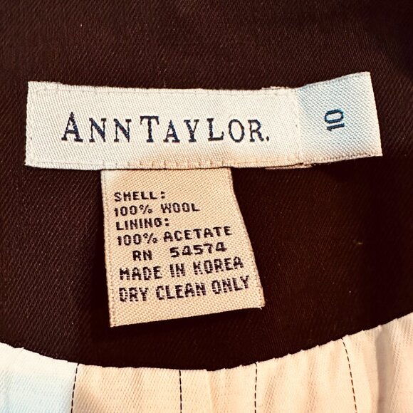 Ann Taylor Chocolate Brown Button Front Lined Vest, Size 10 - Picture 10 of 12